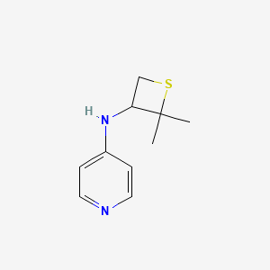 molecular formula C10H14N2S B12991999 N-(2,2-Dimethylthietan-3-yl)pyridin-4-amine 