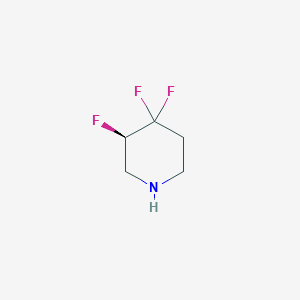 molecular formula C5H8F3N B12992002 (R)-3,4,4-Trifluoropiperidine 