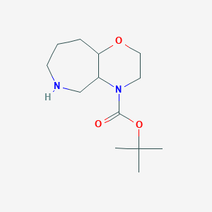 molecular formula C13H24N2O3 B12992095 tert-Butyl octahydro-[1,4]oxazino[3,2-c]azepine-4(4aH)-carboxylate 