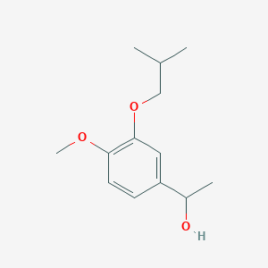molecular formula C13H20O3 B12992144 1-(3-Isobutoxy-4-methoxyphenyl)ethanol 