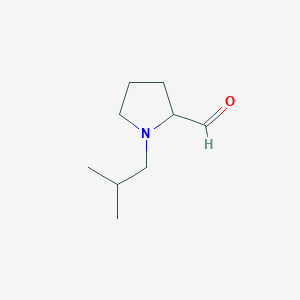 molecular formula C9H17NO B12992188 1-Isobutylpyrrolidine-2-carbaldehyde CAS No. 1706439-05-5