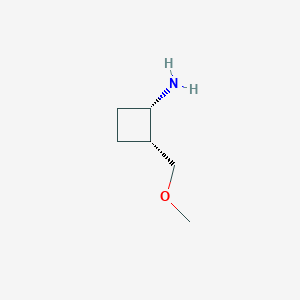 molecular formula C6H13NO B12992196 (1S,2R)-2-(Methoxymethyl)cyclobutan-1-amine 