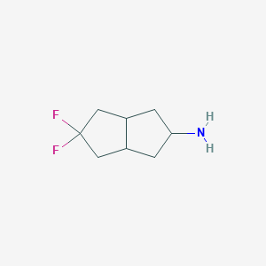 molecular formula C8H13F2N B12992253 5,5-Difluorooctahydropentalen-2-amine 