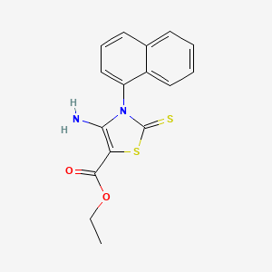 Ethyl 4-amino-3-(1-naphthyl)-2-thioxo-2,3-dihydro-1,3-thiazole-5-carboxylate