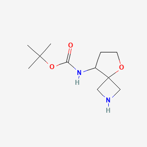molecular formula C11H20N2O3 B12992325 tert-Butyl (5-oxa-2-azaspiro[3.4]octan-8-yl)carbamate CAS No. 2227204-73-9