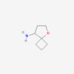 molecular formula C7H13NO B12992381 5-Oxaspiro[3.4]octan-8-amine 