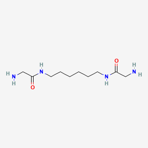 molecular formula C10H22N4O2 B12992394 N,N'-(hexane-1,6-diyl)bis(2-aminoacetamide) 