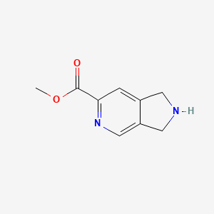 molecular formula C9H10N2O2 B12992480 methyl 2,3-dihydro-1H-pyrrolo[3,4-c]pyridine-6-carboxylate 