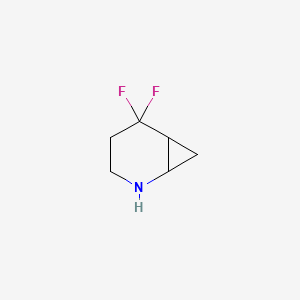 molecular formula C6H9F2N B12992559 5,5-Difluoro-2-azabicyclo[4.1.0]heptane 