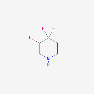 molecular formula C5H8F3N B12992608 3,4,4-Trifluoropiperidine 
