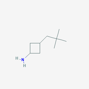 molecular formula C9H19N B12992646 Rel-(1s,3r)-3-neopentylcyclobutan-1-amine 