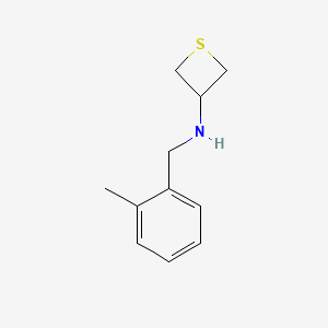 molecular formula C11H15NS B12992815 N-(2-Methylbenzyl)thietan-3-amine 