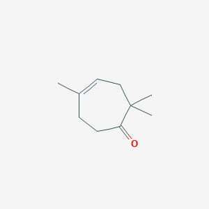 molecular formula C10H16O B012993 2,2,5-Trimethyl-4-cyclohepten-1-one CAS No. 19822-67-4