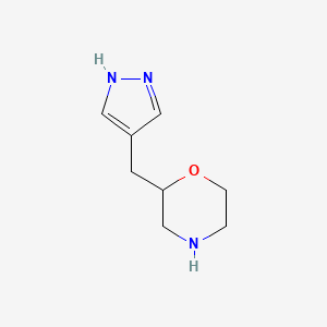 molecular formula C8H13N3O B12993234 2-((1H-Pyrazol-4-yl)methyl)morpholine 