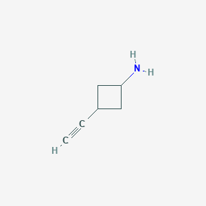molecular formula C6H9N B12993337 3-Ethynylcyclobutan-1-amine 
