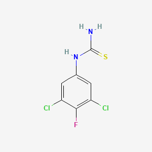 molecular formula C7H5Cl2FN2S B12993349 1-(3,5-Dichloro-4-fluorophenyl)thiourea 