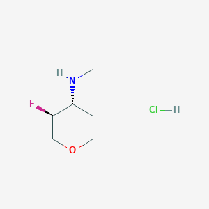 molecular formula C6H13ClFNO B12993449 (3S,4R)-3-Fluoro-N-methyltetrahydro-2H-pyran-4-amine hydrochloride 