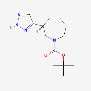 molecular formula C13H22N4O2 B12993600 tert-butyl (3R)-3-(1H-triazol-5-yl)azepane-1-carboxylate 