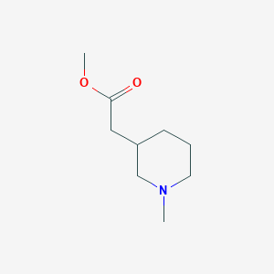 molecular formula C9H17NO2 B12993728 Methyl 2-(1-methylpiperidin-3-yl)acetate 