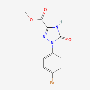 molecular formula C10H8BrN3O3 B12993779 Methyl 1-(4-bromophenyl)-2,5-dihydro-5-oxo-1H-1,2,4-triazole-3-carboxylate 