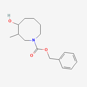 molecular formula C16H23NO3 B12993865 Benzyl 4-hydroxy-3-methylazocane-1-carboxylate 