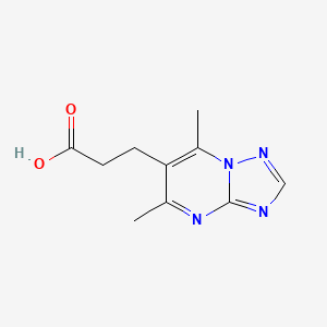 molecular formula C10H12N4O2 B1299387 3-(5,7-Dimethyl[1,2,4]triazolo[1,5-a]pyrimidin-6-yl)propanoic acid CAS No. 842955-63-9