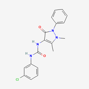 1-(3-chlorophenyl)-3-(1,5-dimethyl-3-oxo-2-phenyl-2,3-dihydro-1H-pyrazol-4-yl)urea