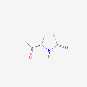 molecular formula C5H7NO2S B129941 (4R)-4-Acetylthiazolidine-2-one CAS No. 143397-35-7