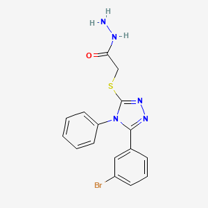 2-{[5-(3-bromophenyl)-4-phenyl-4H-1,2,4-triazol-3-yl]thio}acetohydrazide