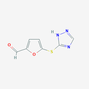 5-(1H-[1,2,4]Triazol-3-ylsulfanyl)-furan-2-carbaldehyde