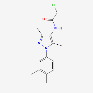molecular formula C15H18ClN3O B1299419 2-Chloro-N-[1-(3,4-dimethyl-phenyl)-3,5-dimethyl-1H-pyrazol-4-yl]-acetamide CAS No. 899704-29-1