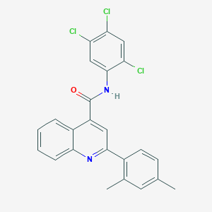 molecular formula C24H17Cl3N2O B12994221 2-(2,4-dimethylphenyl)-N-(2,4,5-trichlorophenyl)quinoline-4-carboxamide 
