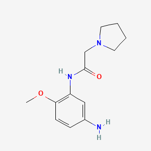 molecular formula C13H19N3O2 B1299435 N-(5-Amino-2-methoxy-phenyl)-2-pyrrolidin-1-yl-acetamide CAS No. 436090-49-2