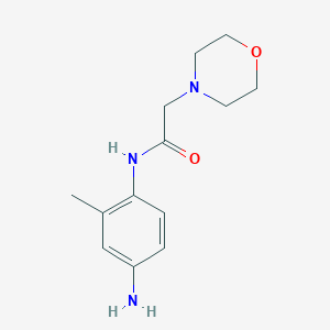 molecular formula C13H19N3O2 B1299436 N-(4-Amino-2-methyl-phenyl)-2-morpholin-4-yl-acetamide CAS No. 436090-54-9