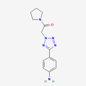 molecular formula C13H16N6O B1299440 2-[5-(4-Amino-phenyl)-tetrazol-2-yl]-1-pyrrolidin-1-yl-ethanone CAS No. 436092-94-3