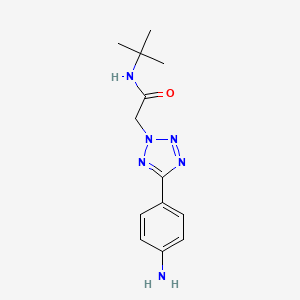 molecular formula C13H18N6O B1299441 2-[5-(4-Amino-phenyl)-tetrazol-2-yl]-N-tert-butyl-acetamide CAS No. 436092-97-6