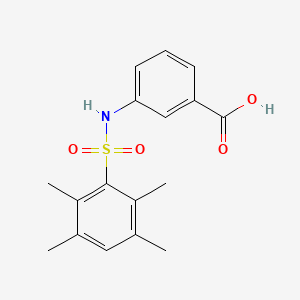 molecular formula C17H19NO4S B1299465 3-{[(2,3,5,6-Tetramethylphenyl)sulfonyl]amino}benzoic acid CAS No. 838818-53-4
