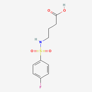 molecular formula C10H12FNO4S B1299469 4-{[(4-Fluorophenyl)sulfonyl]amino}butanoic acid CAS No. 405919-75-7