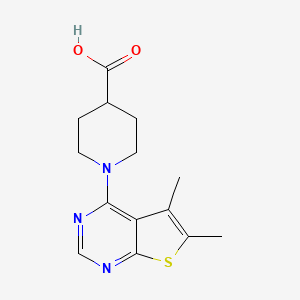 molecular formula C14H17N3O2S B1299505 1-(5,6-Dimethyl-thieno[2,3-d]pyrimidin-4-yl)-piperidine-4-carboxylic acid CAS No. 842971-60-2