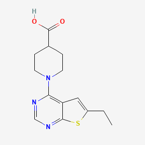 molecular formula C14H17N3O2S B1299506 1-(6-Ethyl-thieno[2,3-d]pyrimidin-4-yl)-piperidine-4-carboxylic acid CAS No. 842971-64-6