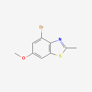 molecular formula C9H8BrNOS B12995127 4-Bromo-6-methoxy-2-methylbenzo[d]thiazole 