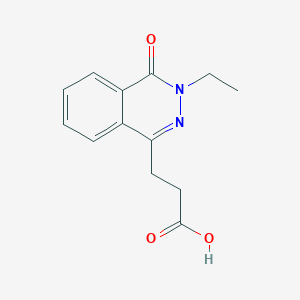 molecular formula C13H14N2O3 B1299513 3-(3-Ethyl-4-oxo-3,4-dihydrophthalazin-1-yl)propanoic acid CAS No. 356790-59-5