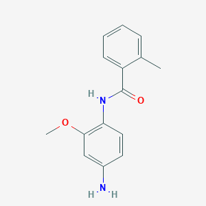 molecular formula C15H16N2O2 B1299514 N-(4-氨基-2-甲氧基苯基)-2-甲基苯甲酰胺 CAS No. 436089-19-9