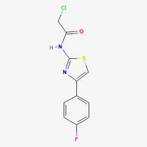 molecular formula C11H8ClFN2OS B1299521 2-chloro-N-[4-(4-fluorophenyl)-1,3-thiazol-2-yl]acetamide CAS No. 83558-09-2