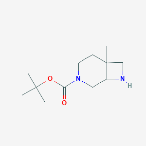 molecular formula C12H22N2O2 B12995256 tert-Butyl 6-methyl-3,8-diazabicyclo[4.2.0]octane-3-carboxylate 