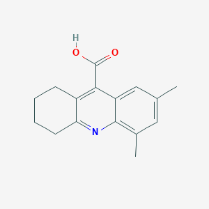 molecular formula C16H17NO2 B1299528 5,7-Dimethyl-1,2,3,4-tetrahydro-acridine-9-carboxylic acid CAS No. 462066-98-4