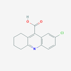 molecular formula C14H12ClNO2 B1299530 7-Chloro-1,2,3,4-tetrahydro-acridine-9-carboxylic acid CAS No. 42878-47-7