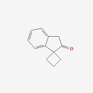 molecular formula C12H12O B12995602 Spiro[cyclobutane-1,1'-inden]-2'(3'H)-one 