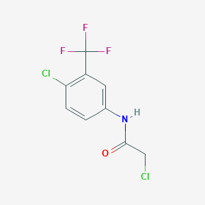 molecular formula C9H6Cl2F3NO B1299568 2-chloro-N-[4-chloro-3-(trifluoromethyl)phenyl]acetamide CAS No. 351-33-7