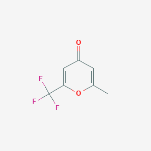 molecular formula C7H5F3O2 B1299577 2-Methyl-6-(trifluoromethyl)pyran-4-one CAS No. 204516-30-3